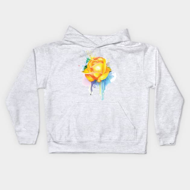 Yellow Rose Kids Hoodie by Madelyn_Frere